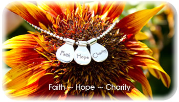 Faith Hope Charity Necklace by Susan Lovette