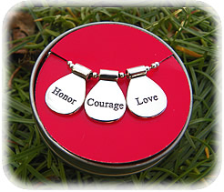 Honor Courage Love Necklace by Susan Lovette